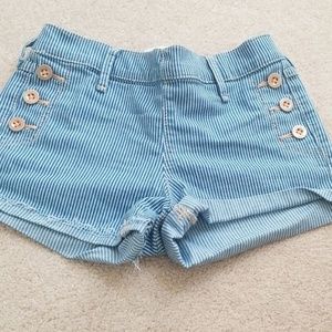 Girls Abercrombie striped sailor shorts